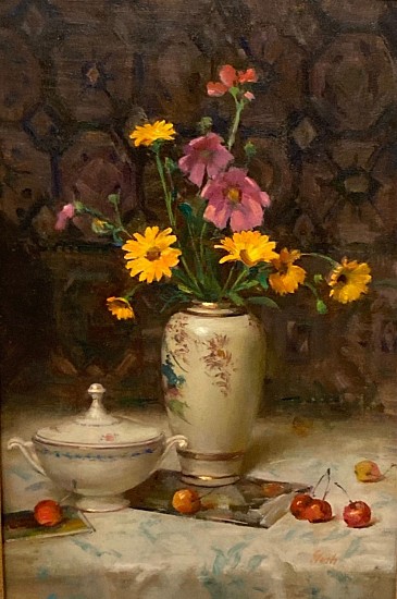 Del Gish, Cherries China and Cosmos
oil