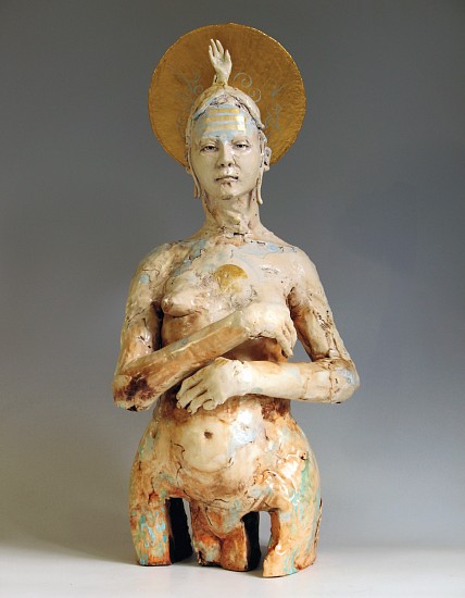 Cary Weigand, Bhakti
2012, porcelain,glaze,stains,acrylic,oil,wood