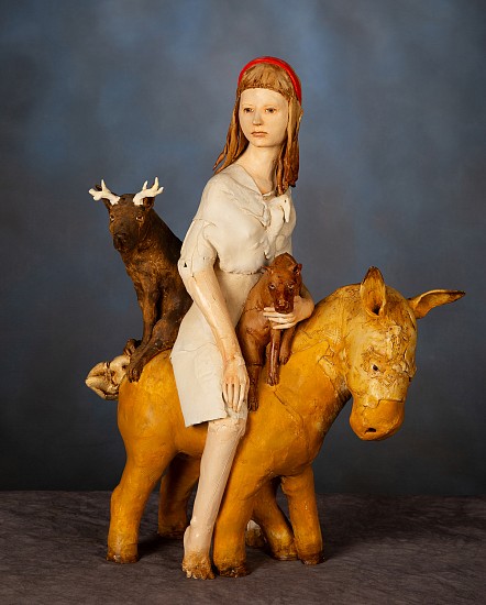 Cary Weigand, Beloved spirit animals
porcelain, glaze, acrylic, oil paint