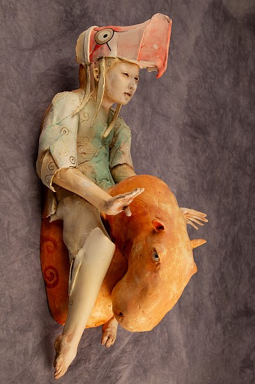 Cary Weigand, Falling through time
porcelain, glaze, acrylic, oil paint