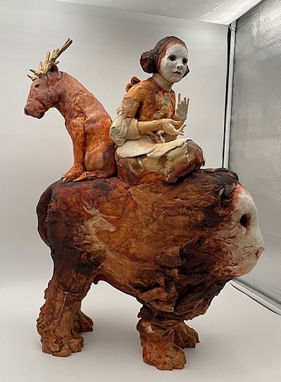 Cary Weigand, We will move through time together
porcelain, glaze, acrylic, oil paint