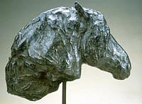 CAR 0098 E Head of a Percheron Stallion facing right w