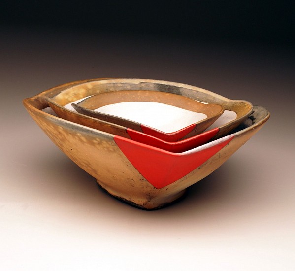 Tom Jaszczak, Nesting Bowl Set
2014, red earthenware, glaze