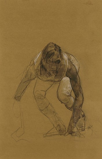 Peter Cox, Untitled -female
2009, pastel on brown paper