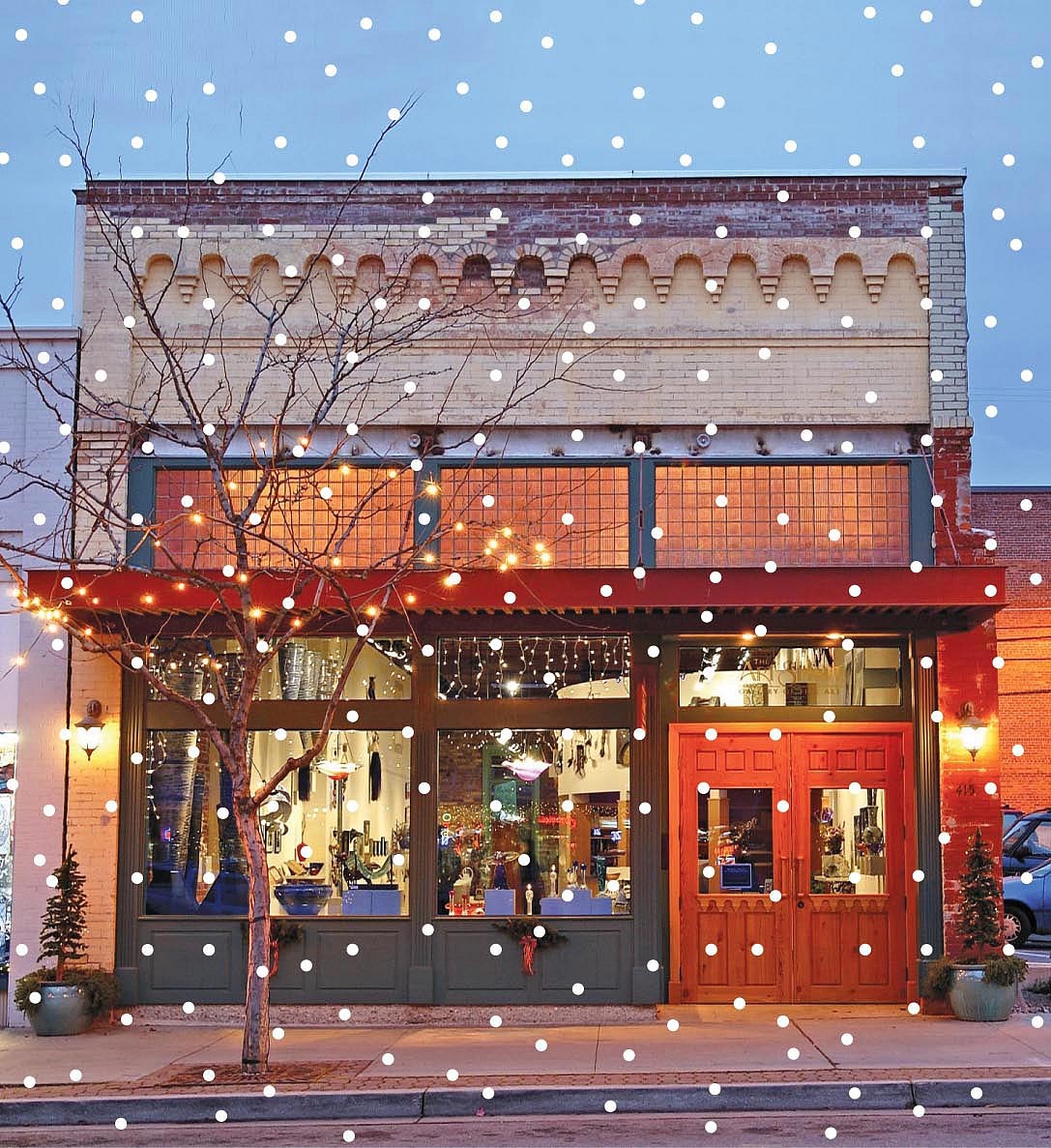 Gallery exterior with snow cropped