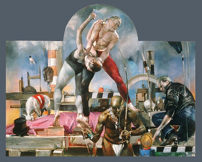Peter Cox, Death of Eurydice
1990, unframed oil on canvas, 3 panels