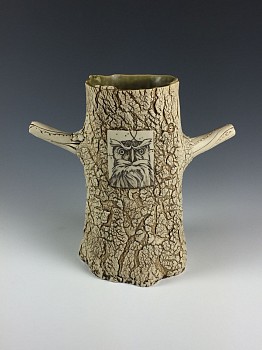 mei 0011 owl bark vase