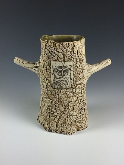 Dennis Meiners, Owl Bark Vase
2017, stoneware, slab built, oxidation fired