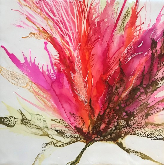 Mary Christen, Exuberant
2020, encaustic, shellac, and alcohol ink