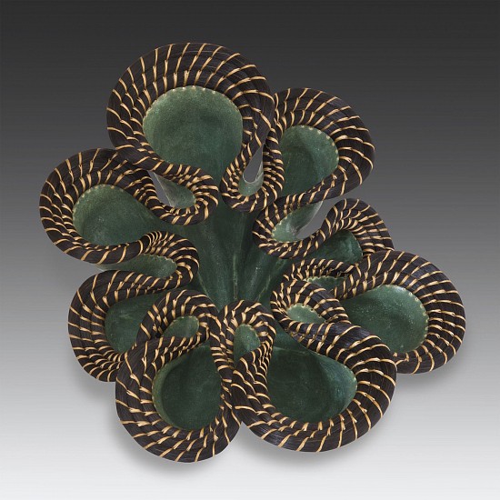 Valerie Seaberg, Copper Patina Wave
2015, horse hair and stoneware/mixed media