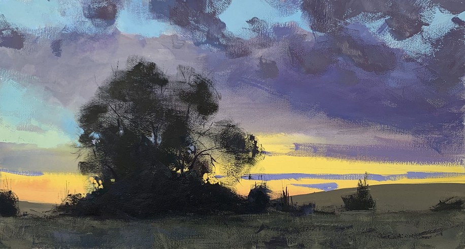 Aaron Johnson, Thoughts at Dusk
2020, gouache on watercolor board