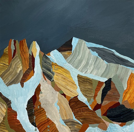 Ryan Molenkamp, The Sawtooths 8
2021, acrylic on panel