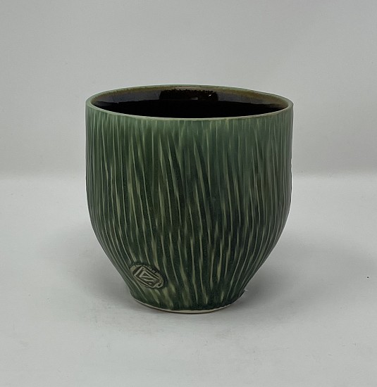 Nick DeVries, Round Green + White Mug
2021, porcelain