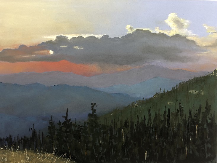 Kevin Jester, Sunset Thompson Peak
2021, pastel on sanded paper