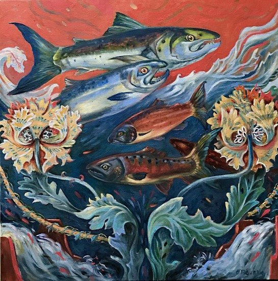 Kay O'Rourke, Enchanted Species, Chinook
oil on canvas