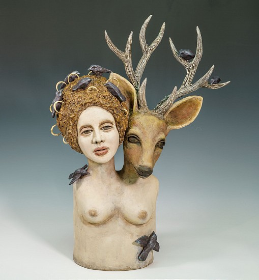 Sandi Bransford, Communion
2021, ceramic, acrylic, oil, gold leaf