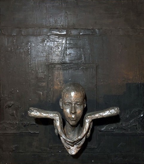 George Carlson, The Young Swan
1991, bronze on resin backdrop
