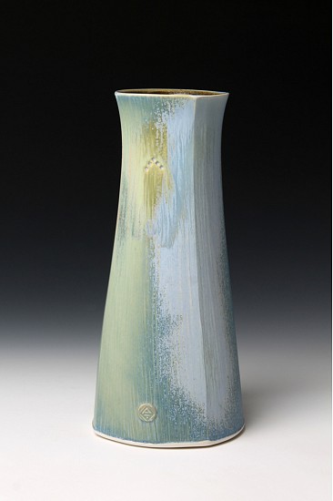 Nick DeVries, Square Blue Vase 1
2021, porcelain, wheel thrown, electric fired cone 6