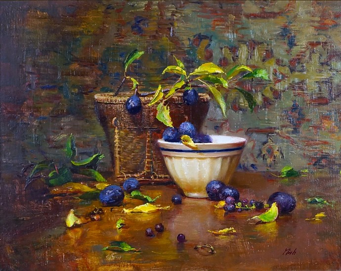 Del Gish, Plums
oil on canvas