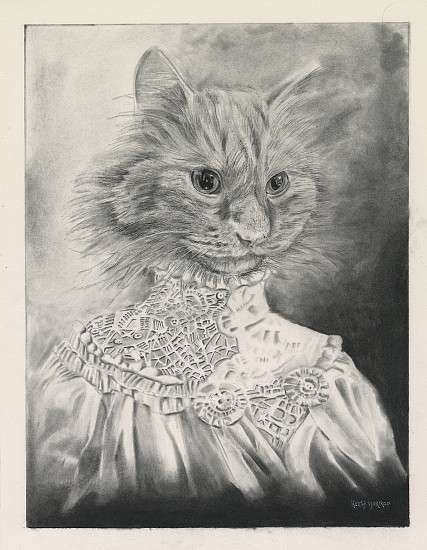 Keith Harrop, Anicurio #17 - Victorian Cat
2020, graphite on paper