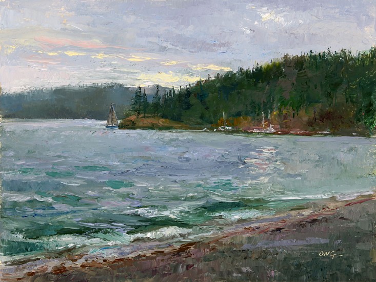 Wilson Ong, Jewett Beach at Dusk
2021, oil