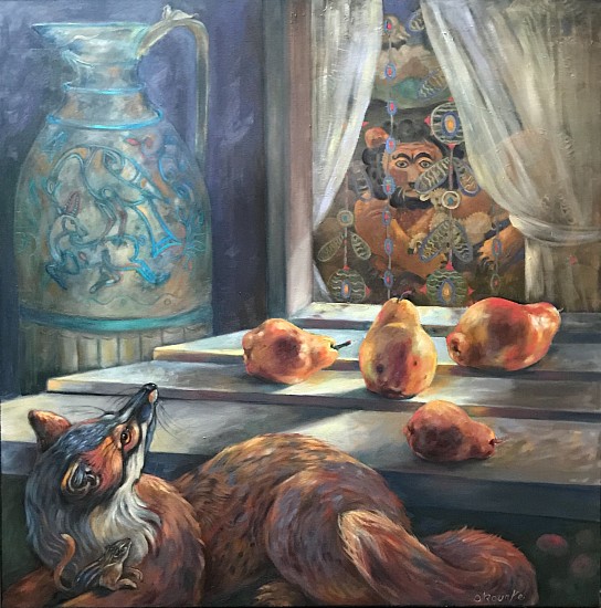 Kay O'Rourke, Lion And Lamb
oil on canvas