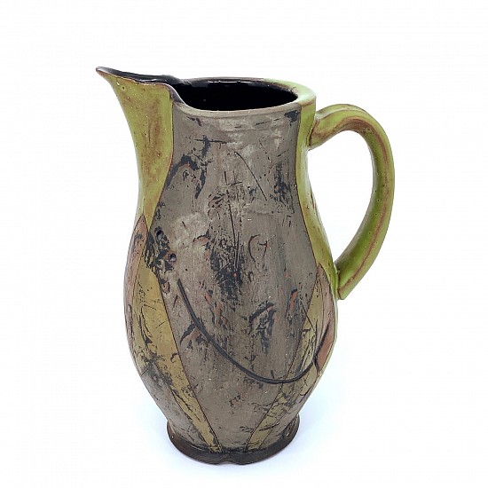 Ben Roti, Green Pitcher
2021, lowfire earthenware, cone 1, terra sigillata, sandblasted