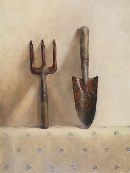 Erin Schulz, Garden Tools
2019, oil on wood panel