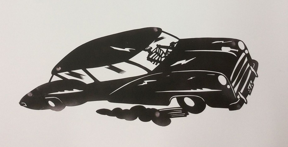 Patrick Siler, Mr Bones at the Wheel
Stencil
