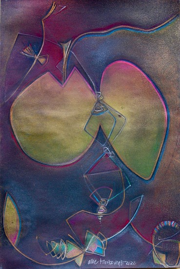 Allie Kurtz Vogt, Things that go Bump in the Witching Hour
2020, pastel and paint on paper