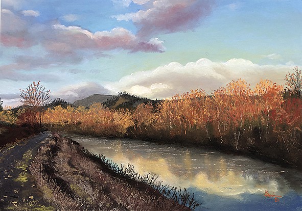 Kevin Jester, North Fork CDA River
2021, Soft-pigment pastel on sanded paper