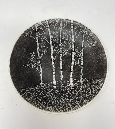 Claudia  Whitten, Black and White Circle Plate