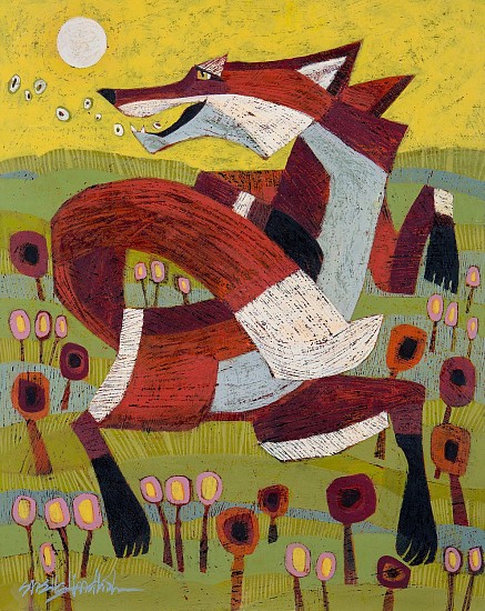 Shelle Lindholm, Laughing Fox
2022, acrylic on panel