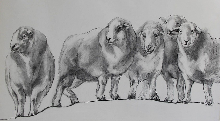 Claudia Pettis, Beatrix Potter's Herdwick Sheep
2022, Charcoal and wax on archival French handmade paper