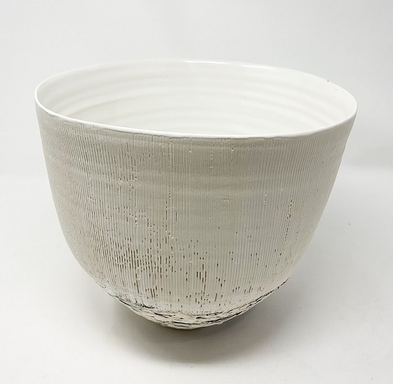 Ani Kasten, Large White Bowl with Vertical Stripe
2022, ceramic