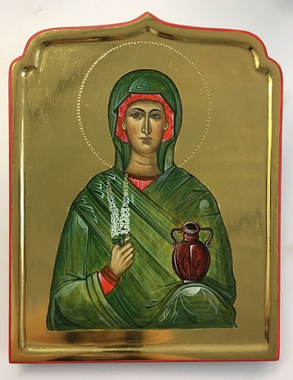 Mary Frances Dondelinger, Private Altar - St. Anastasia
2019, egg tempera, 24 c. gold, mixed media