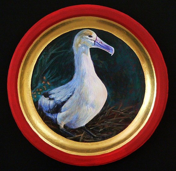 Mary Frances Dondelinger, Albatross-Short-Tailed, Endangered
2013, egg tempera, 23 c. gold, acrylic