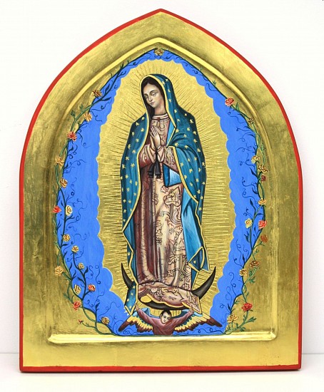 Mary Frances Dondelinger, Our Lady of Guadalupe
2014, egg tempera 24 c gold on wood panel