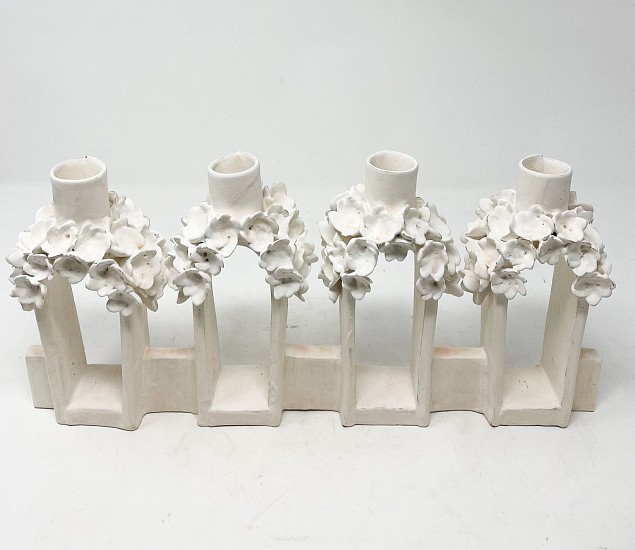 Maggie Jaszczak, 4 Candleholder with Flowers
ceramic earthenware