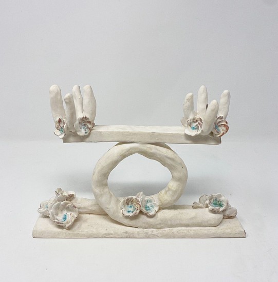 Maggie Jaszczak, Candle Holder with Flowers (2 candle)
2021, ceramic earthenware