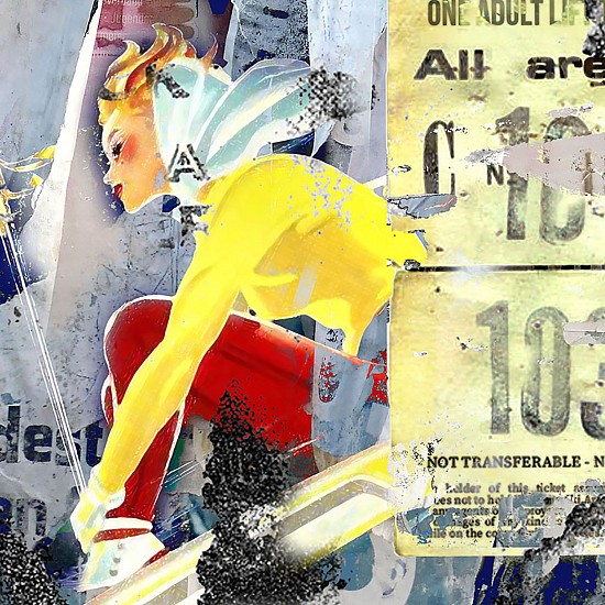 Stewart Anstead, Vintage Woman Skier-Yellow
2022, Mixed