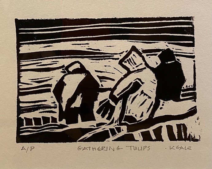 Kathy Gale, Gathering Tulips
2021, ink on paper
