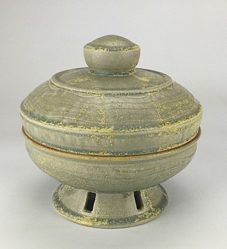 James Tingey, Green and Yellow Covered Serving Dish
2020, stoneware