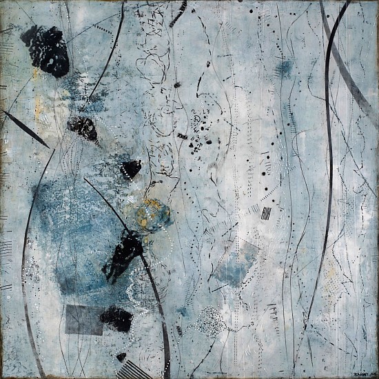 Pamela Caughey, Rhythm and Blues
encaustic on panel