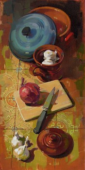 bra 0266 still life with pots & garlic