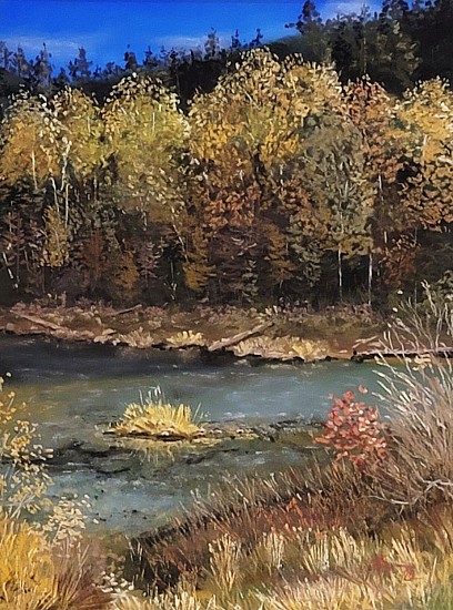 Kevin Jester, N. Fork CdA River
2022, Soft-pigment pastel on sanded paper