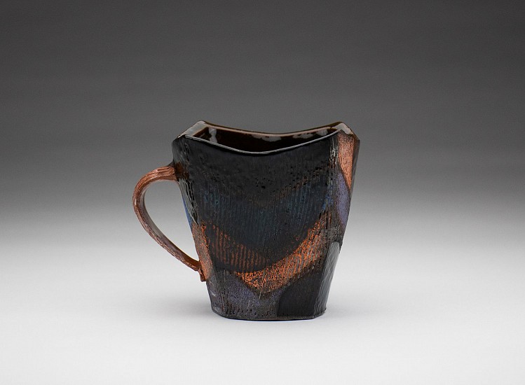 Andrew Avakian, Mug, Purple and Orange
2022, terra cotta, terra sig, glaze, underglaze, sandblasted