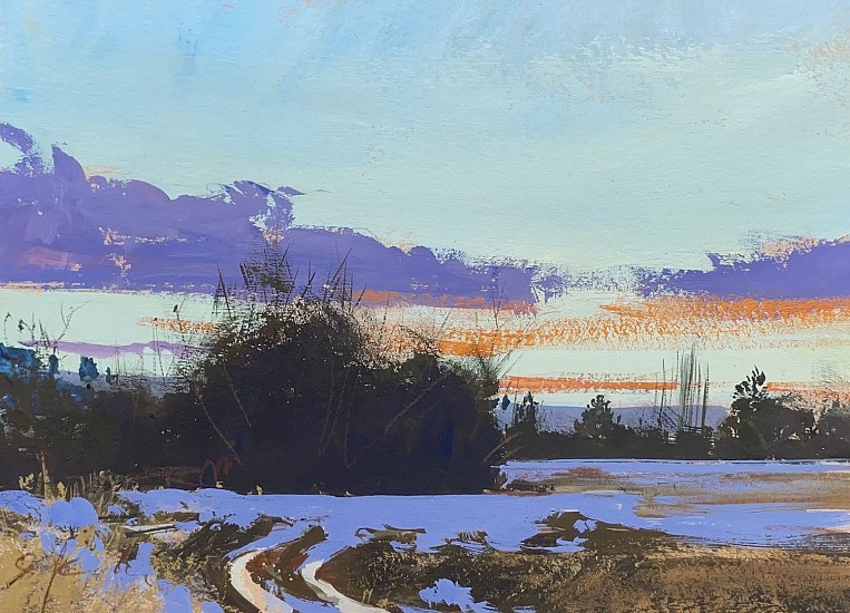 Aaron Johnson, Winter Sunset
2023, gouache