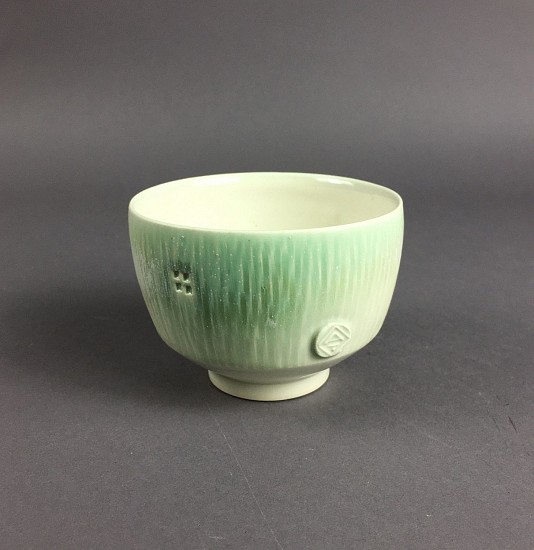 Nick DeVries, Small Round White + Green Bowl 2
2020, ceramic