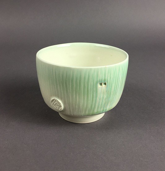Nick DeVries, Small Round White + Green Bowl 1
ceramic